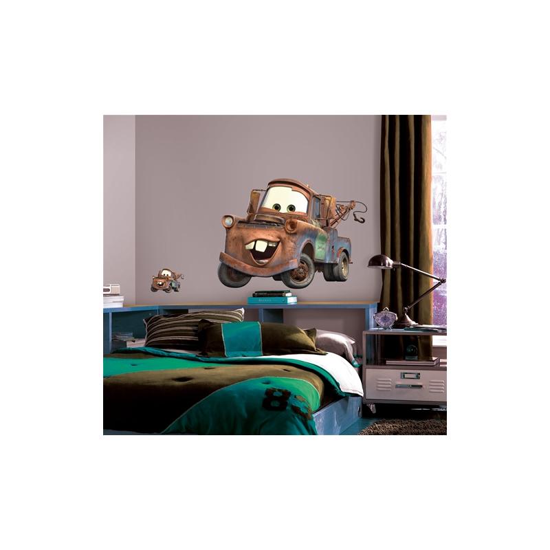 Walt Disneys Cars Tow Mater Giant Peel and Stick Wall Decal NEW MINT 