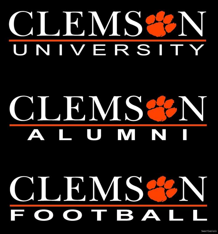 Clemson University Football or Alumni Vinyl Sticker Decal Car Free Tiger Paw
