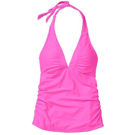 Athleta Nwt Shirrendipity Hot Pink Halter Tankini Swimsuit Top S M L | eBay