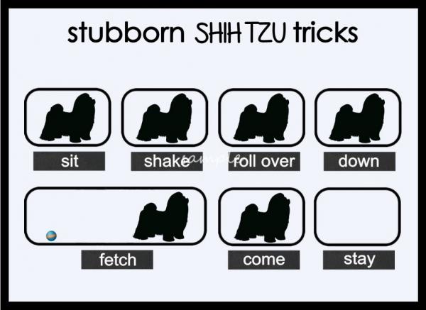 Shih Tzu Stubborn Tricks Fridge Magnet
