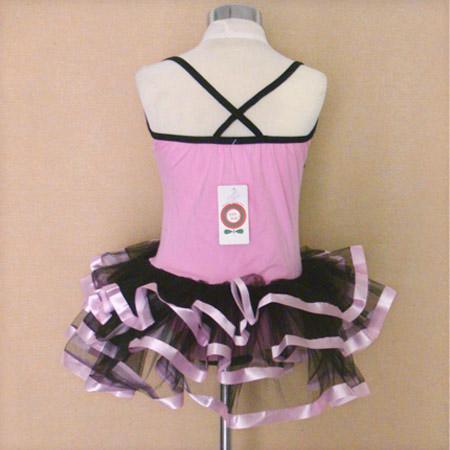 Black Pink Dance Leotard Ballet Tutu Girls Dress 1 8T