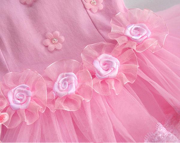 Girls Pink Party Leotard Ballet Dance Fairy Costume Dress Tutu Skirt Sz 3 8Y
