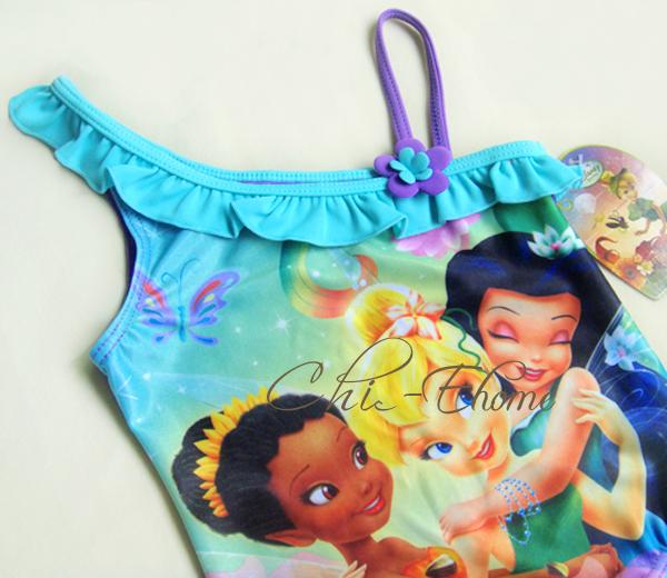 Girls Kids Princess Tinkerbell Swimsuit 2 8Y Tankini Bathing Swimming Costume