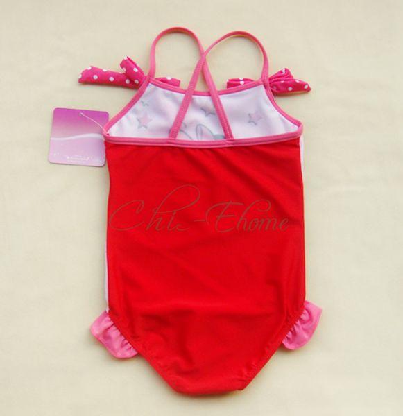 Girls Kids Minnie Mouse Swimsuit Swimming Swim Costume Swimwear Ages 1 6 Years