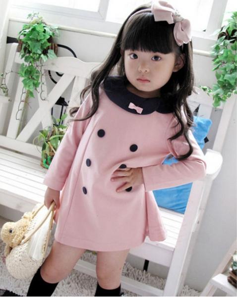 Girls Kids Dress Top Skirt Long Sleeve Baby Party 1 Piece Cotton Clothes Lovely