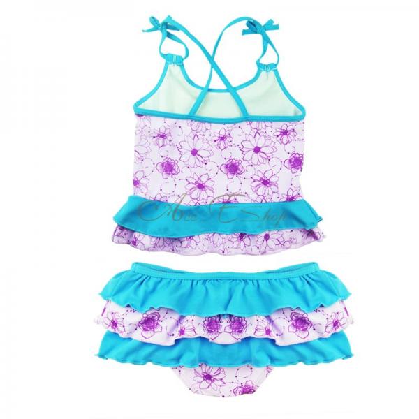 Girls Princess Ariel Mermaid Swimsuit Tankini Swimming Costume Bathing Sz 2 10Y
