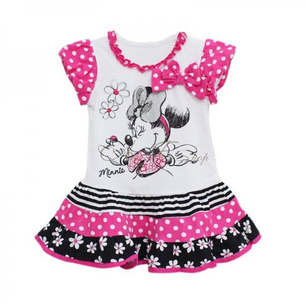 Girl Princess Minnie Mouse Fairy Summer Party Top Dress Skirt Costume Sz 4 7