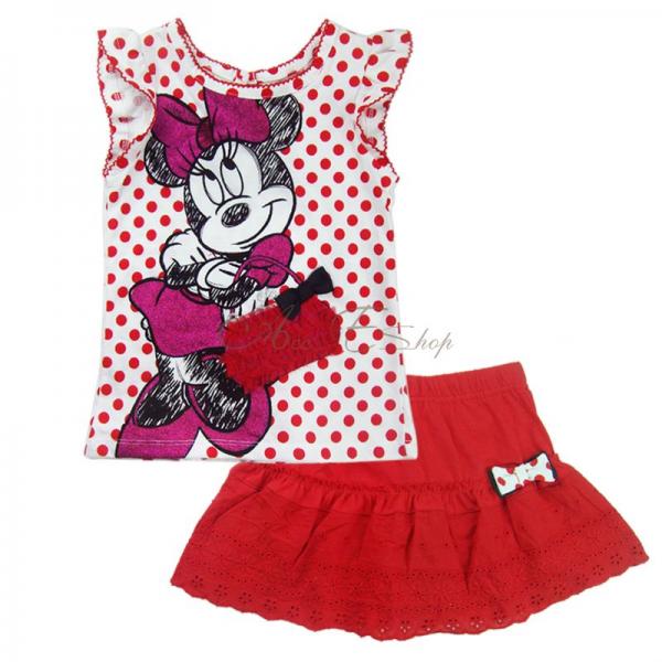 New Girl Minnie Mouse Costume Top Shirt Dress Skirt Summer Outfit Sets 4 7 Years
