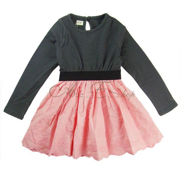 Girls Kids Long Sleeve Top Dress Hollow Tutu Party Costume Skirt Clothing Sz 2 6