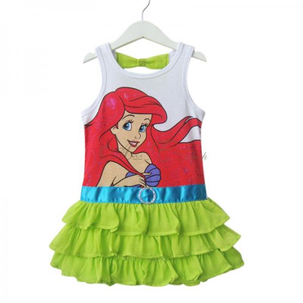Girls Princess Little Mermaid Dress Ariel Fancy Costume Layered Tutu 2 5 Years