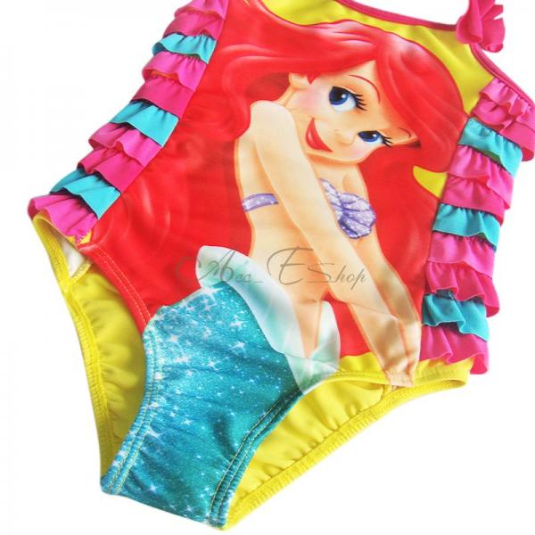 Baby Girls Kids Little Mermaid Rainbow Ruffle Swimsuit Swimwear Bathing Suit 4T