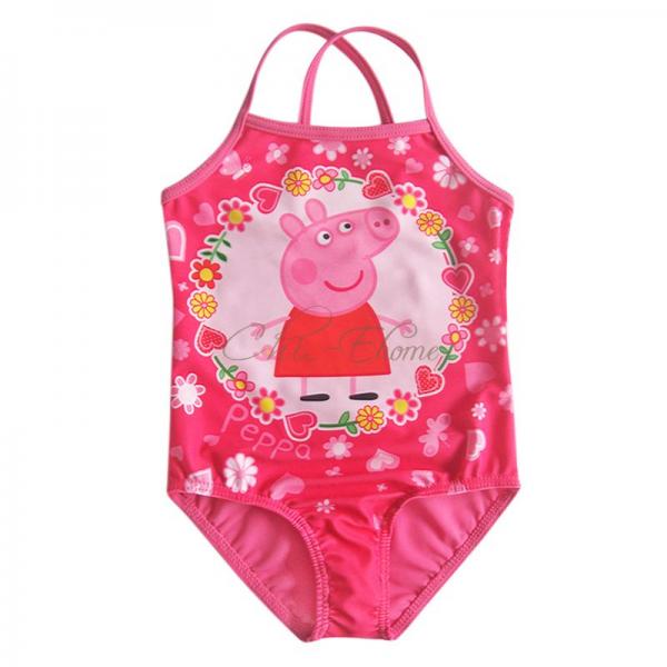 Girls Baby Peppa Pig Floral Flower Swimsuit Swimwear Bathing Suit Costume Sz 2 3