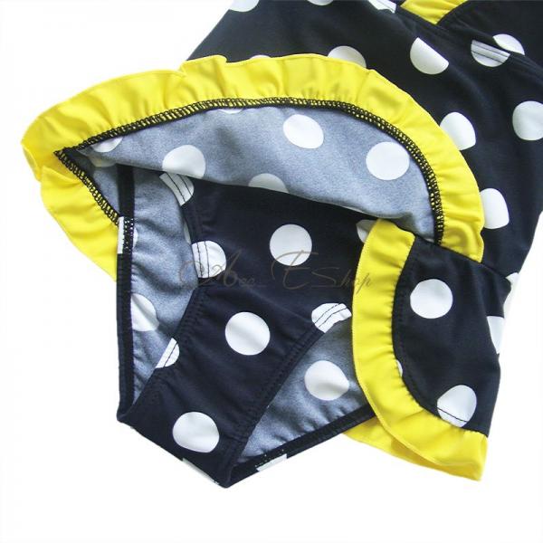 Girls Kids Polka Dots Halter Swimsuit Swimwear Bathing Suit Swimming Costume 7 8