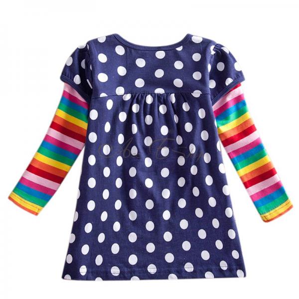 Peppa Pig Girls Baby Cotton Rainbow Long Sleeve Top Dress T Shirt Clothing 18M 6