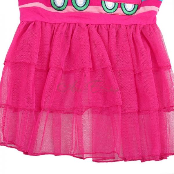 Peppa Pig Girls Rainbow Stripes Top Dress Pink Tulle Tutu Skirt Sundress 18M 6