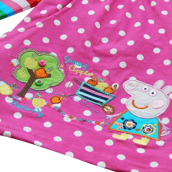 Pink Peppa Pig Polka Dots Girls Tops Dress T Shirt Clothing Kid Toddler 4T