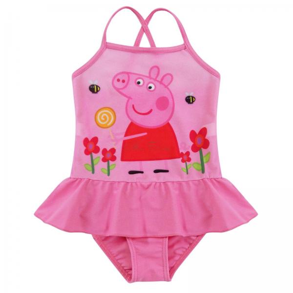 Girls One Piece Peppa Pig Kids Swimsuit Swimwear Bathers Beachwear Bathing Sz 3