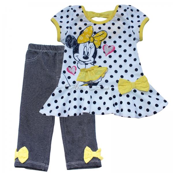 Minnie Mouse 2pcs Girls Baby Outfit Top Dress Pants Leggings Toddlers Clothes 2T