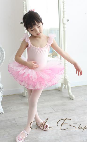 Pink Ballet Dance Leotard Party Fairy Tutu Costume Skirt Outfit Girls Dress 3 7Y