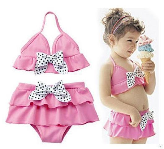 Pink Girls Swimsuit Swimwear Bikini SET 2T 3T 4T 5T 6T  
