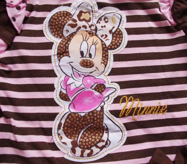 Minnie Mouse Girls Stripe Long Sleeve Top Dress Pants Costume Fancy Outfit 2 4Y