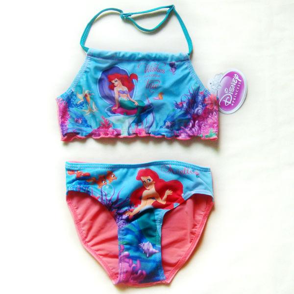 Disney Princess Ariel Mermaid Girls Baby Bikini Swimsuit Swimwear 