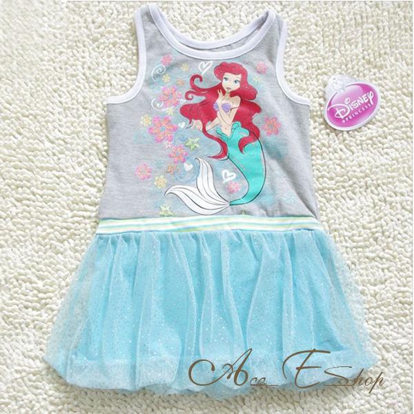 Girls Size 2 7Y Princess Ariel Mermaid Summer Tank Dress Party Tutu Skirt Outfit
