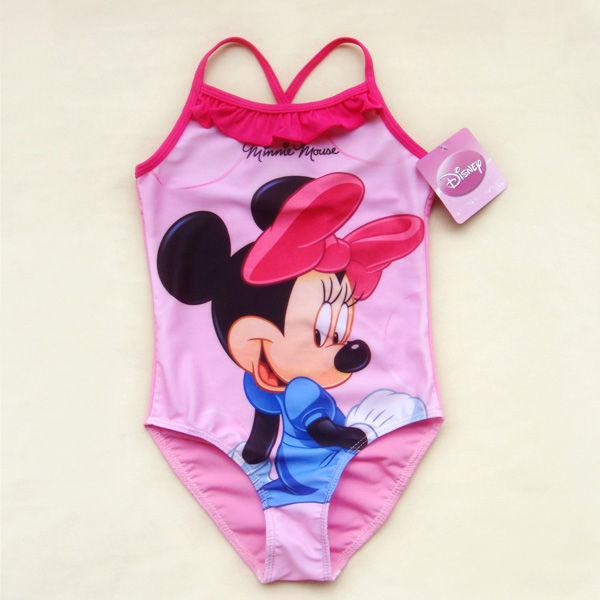Disney Minnie Mouse Girls Swimsuit Swimwear Tankini swmming Costume Bather 2 9Y