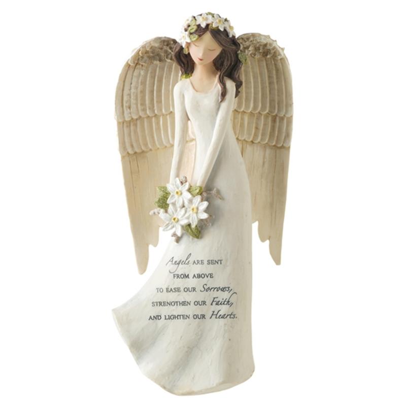 Sympathy Angel Votive Candle Holder Memorial Statue