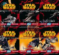 2005 Star Wars Revenge Sith .. 2 Lenticular Complete 6 Card Etched Foil Set