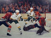 Mark King Hockey (Northstars) Signed Numbered Art Serigraph sports 
