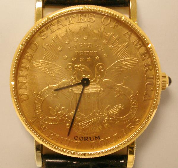 Men's $20 Gold Coin Corum Watch Manual Wind