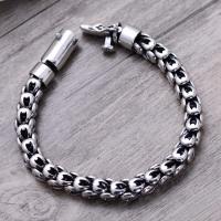 22cm 8mm 8.7/" 925 Sterling Silver men/'s DRAGON biker bracelet jewelry