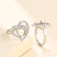 Details about   8*10mm 925 STERLING SILVER Semi Mount Base Blank ring Setting findings DIY S5608