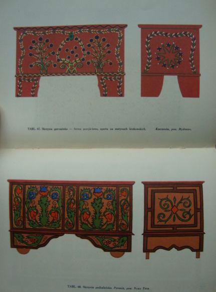 1954 Polish Folk Chest Decorating Furniture Poland Painting Reference Book