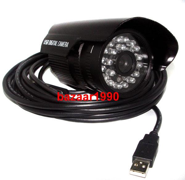 New Waterproof USB Digital Color DVR IR Night Vision Outdoor Camera PC
