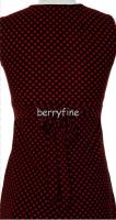 BFS04~NEW NWT JON & ANNA Red Black V neck Sleeve less Tie back Dress 
