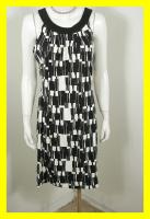 NEW JESSICA HOWARD Black & White Jersey Print Dress 14 NWT 6803  