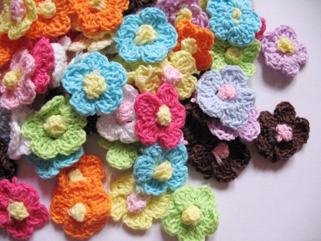 150 Crochet Spring Flower Applique Trim Sewing U Pick