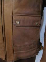 Vintage Hein Gericke Brown Leather Motorcycle Jacket 44 L