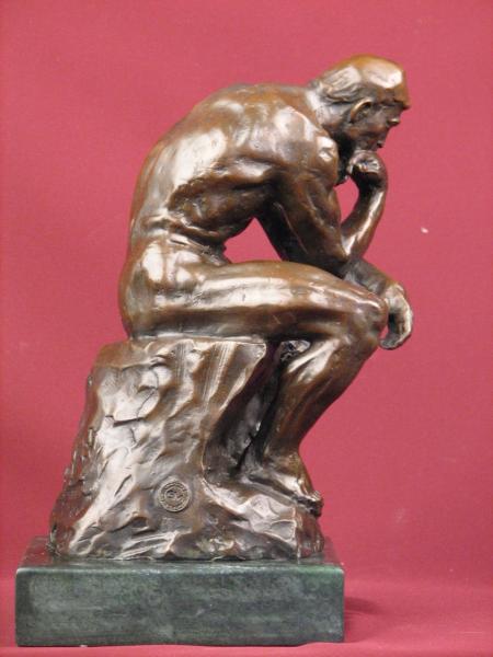 nude bronze sitting man | male form sculpture
