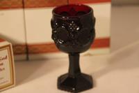 AVON CAPE COD RUBY RED Wine Goblet  Beverage Glass New in Original Box