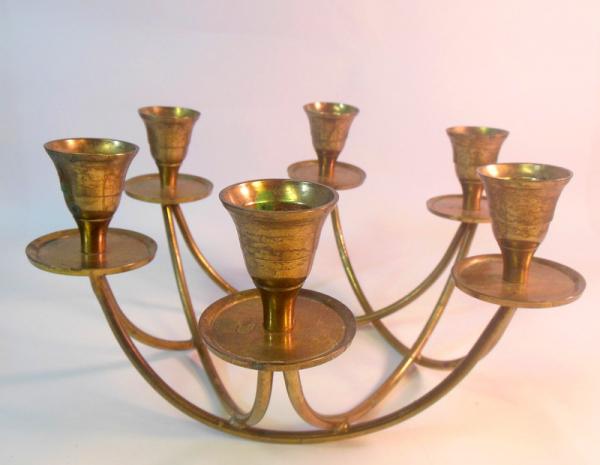 tapered candle holder mid century brass mid century candle holder brass decor retro brass Vintage brass candle holder set hammered