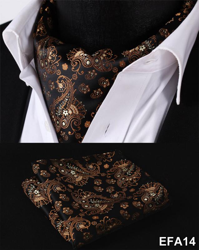 Paisley Floral Silk Cravat Dress Scarves Woven Handkerchief Ascot EFA ...