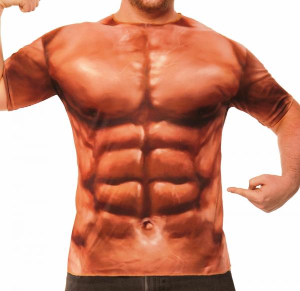 Adult Fake Muscle Costume T Shirt Tee Shirt Adult Mens Chest Muscles Fast 721773774003 Ebay