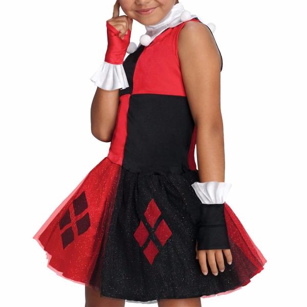 Harley Quinn Costume Tutu Dress Jester Child Girls Quin - S 4-6 M 8-10 ...
