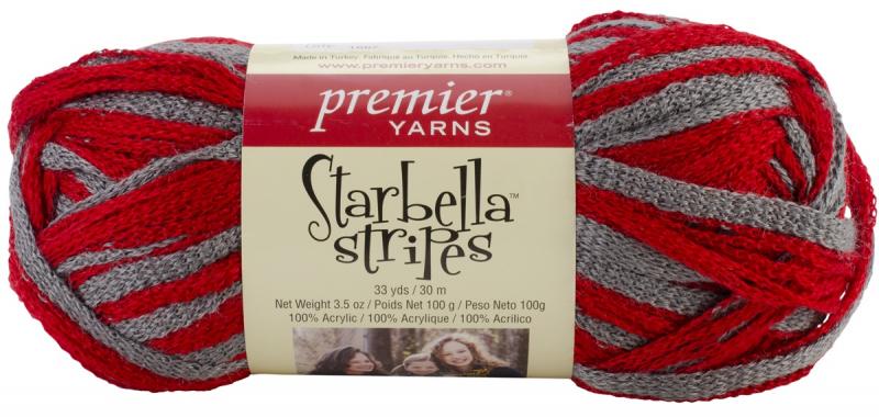 Premier Starbella Stripes Mesh Fish Net Knitting Yarn Home Field