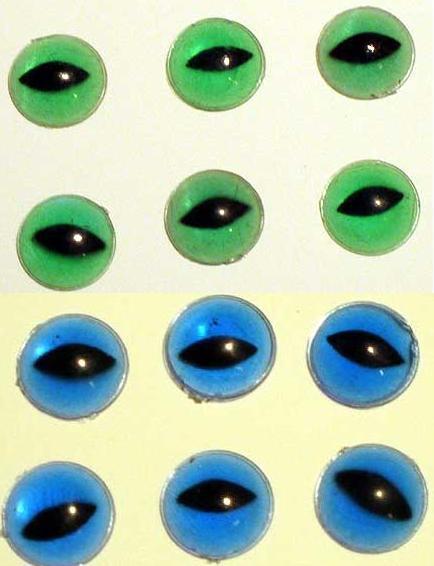 1000 Animal Craft Eyes Glue on 12mm Green Blue