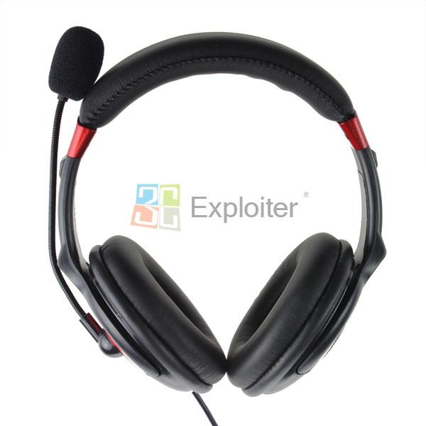 High Quality Stereo USB Computer Headphone Microphone Music Player w Volume