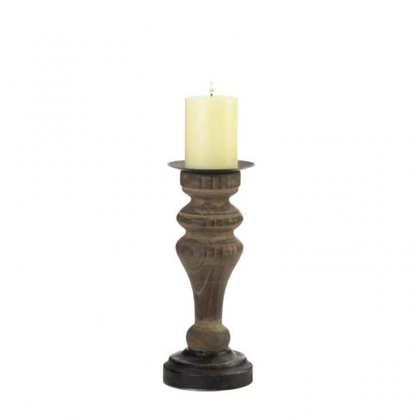 Details About Rustic Antique Style Wooden Column Pillar Candle Holders